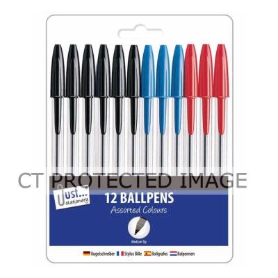  Assorted Ball Pens (pack quantity 12) 