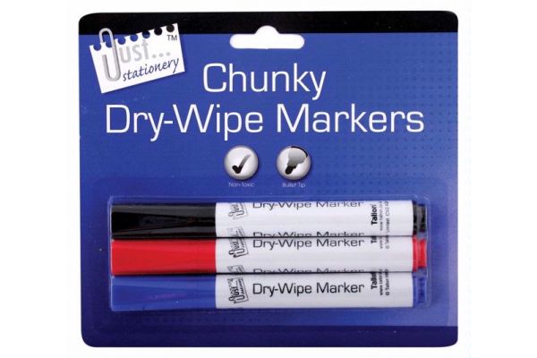  Chunky Dry Wipe Markers (pack quantity 3) 