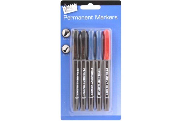  Rapid Dry Permanent Markers (pack quantity 5) 