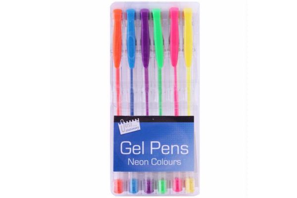  Neon Gel Ink Pens (pack quantity 6) 