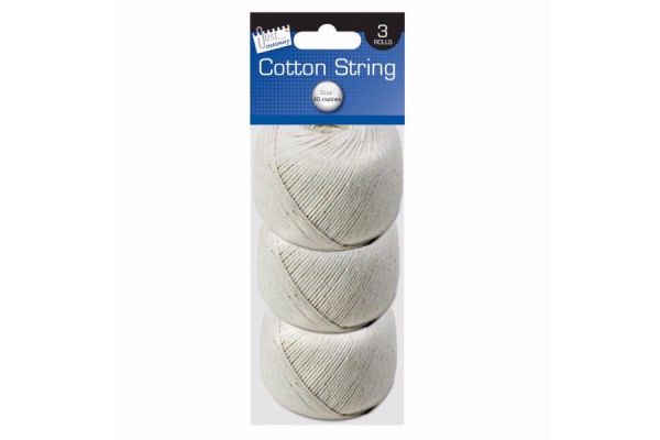  40m Balls Of String (pack quantity 3) 