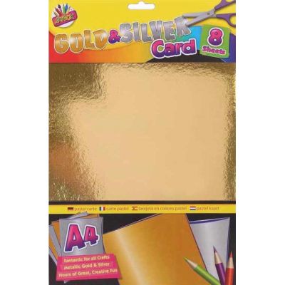 8 Sheets A4 Gold & Silver Card