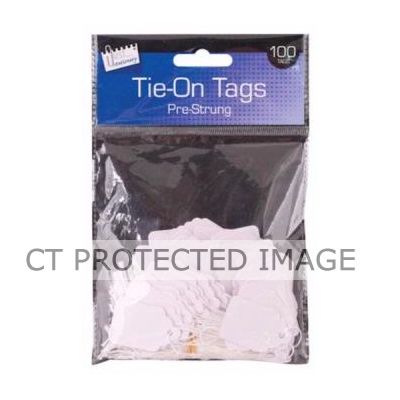  25x39mm Pre Strung Tags (pack quantity 100) 