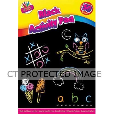 A4 50 Sheet Black Pad