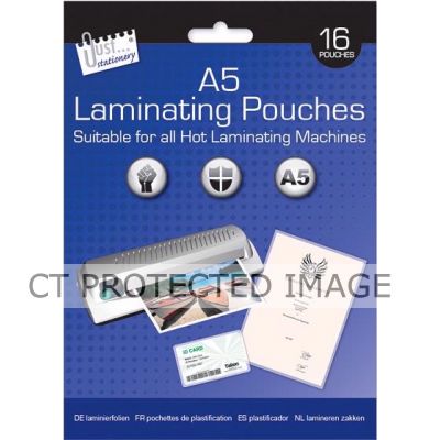  A5 Laminating Pouches (pack quantity 16) 