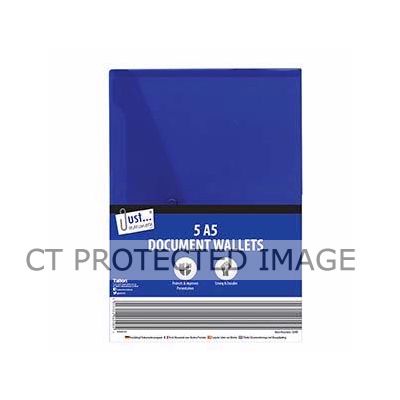  A5 Poly File Stud Wallets (pack quantity 5) 