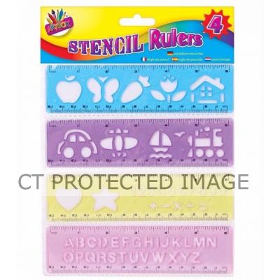  Stencil Rulers (pack quantity 4) 