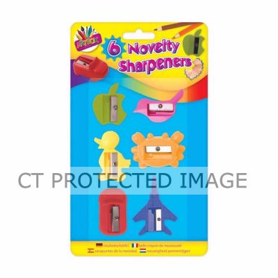  Fun Novelty Sharpeners (pack quantity 6) 