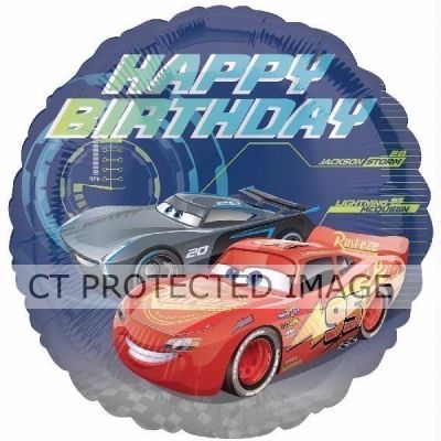 18 Inch Cars 3 Happy Birthday Foil Balloon