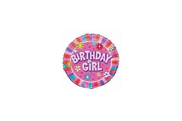 18 Inch Birthday Girl Foil Balloon