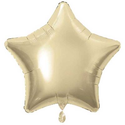 20 Inch White Gold Star Foil Balloon