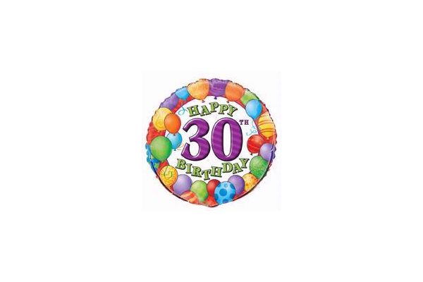 18 Inch 30th Birthday Foil Balloon