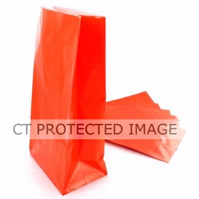  Paper Party Bags Orange (pack quantity 12) 