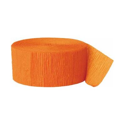 81ft Crepe Streamer Orange