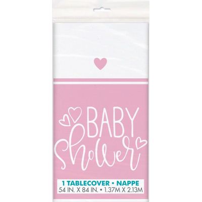 54x84 Inch Pink Baby Shower Table Cover