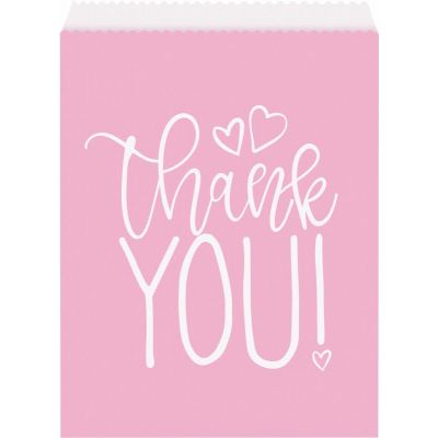  Pink Baby Shower Goodie Bags (pack quantity 8) 