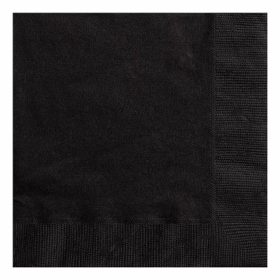  2ply Black Luncheon Napkins (pack quantity 20) 