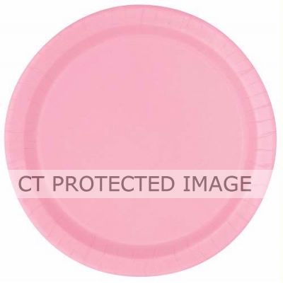 9 Inch Lovely Pink Plates (pack quantity 16) 