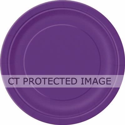  9 Inch Deep Purple Plates (pack quantity 16) 
