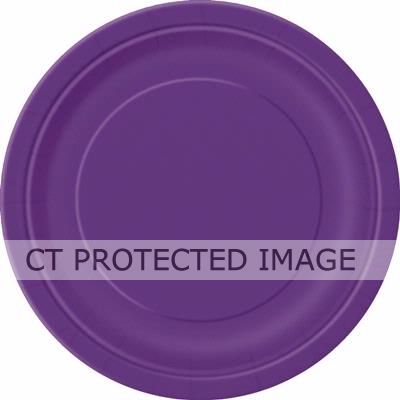  9 Inch Deep Purple Plates (pack quantity 16) 