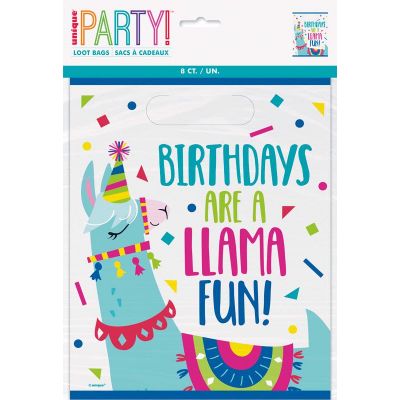  Llama Birthday Loots Bags (pack quantity 8) 