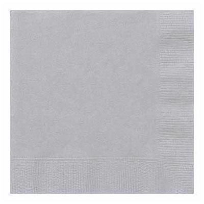  33cm Silver Luncheon Napkins (pack quantity 50) 