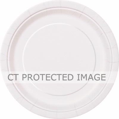  9 Inch Bright White Plates (pack quantity 16) 