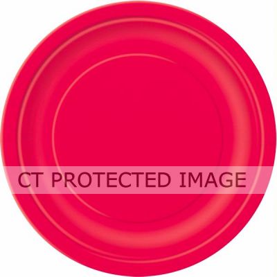  9 Inch Ruby Red Plates (pack quantity 16) 
