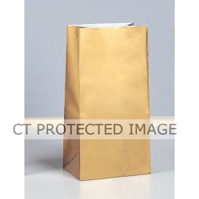  Gold Paper Bags (pack quantity 10) 