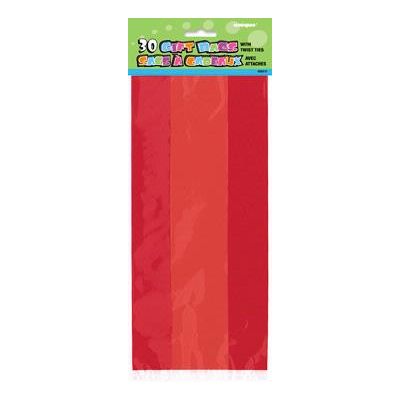  Ruby Red Cello Bags (pack quantity 30) 