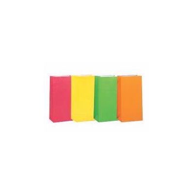  Assorted Neon Paper Bags (pack quantity 10) 