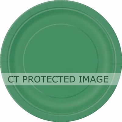  9 Inch Emerald Green Plates (pack quantity 16) 