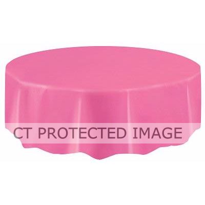 Hot Pink Round Tablecover (compact Packaging)
