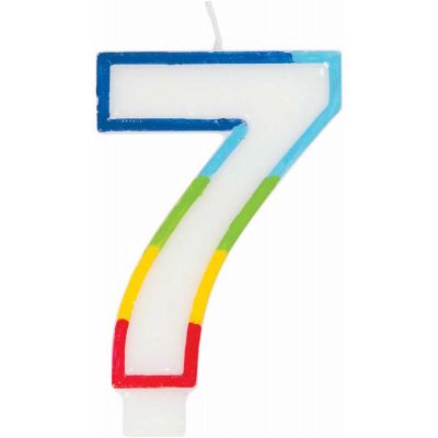 No. 7 Rainbow Border Candle