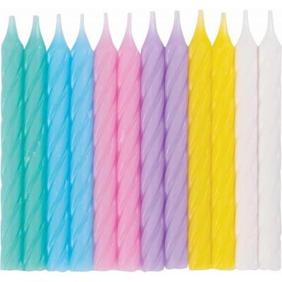  Assorted Spiral Candles (pack quantity 24) 