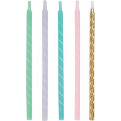  Pastel Spiral Candles (pack quantity 12) 