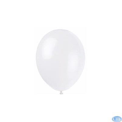  12 Inch Linen White Balloons (pack quantity 10) 