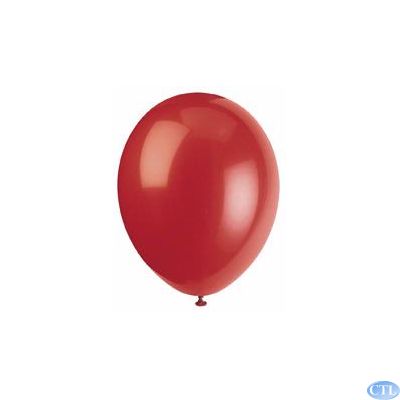  12 Inch Scarlet Red Balloons (pack quantity 10) 