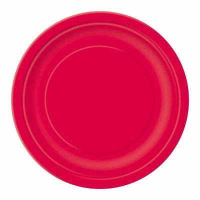  7 Inch Ruby Red Plates (pack quantity 20) 