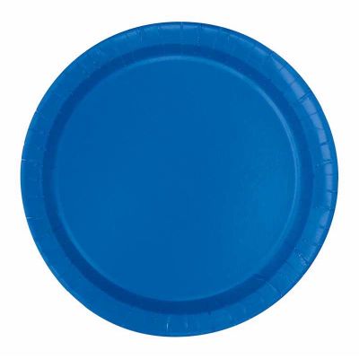  7 Inch Royal Blue Plates (pack quantity 20) 