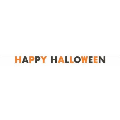 Glitter Orange/black Halloween Banner