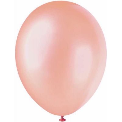  12 Inch Pearl Rose Gold Balloons (pack quantity 8) 