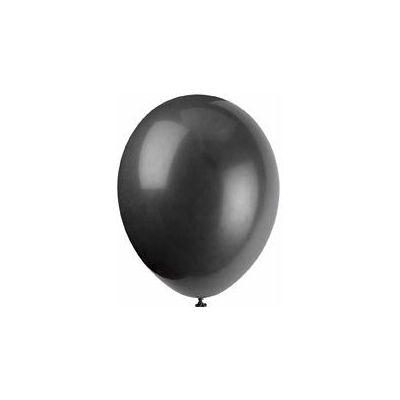  12 Inch Phantom Black  Balloons (pack quantity 10) 