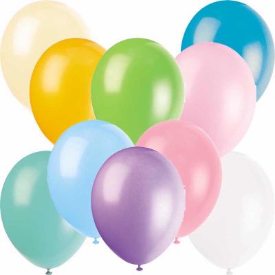  12 Inch Pastel Assorted Balloons (pack quantity 10) 
