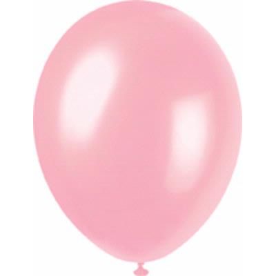  Crystal Pink Pearlised Balloons (pack quantity 8) 
