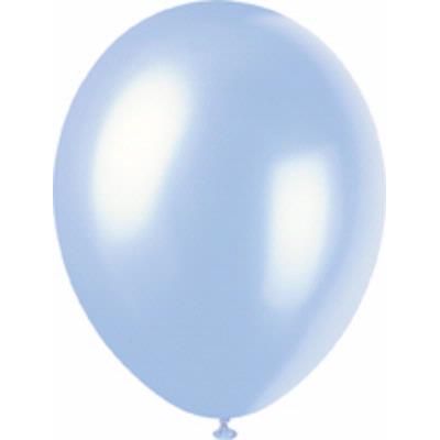  12 Inch Sky Blue Pearlised Balloons (pack quantity 8) 