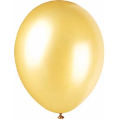  12 Inch Gold Champagne Pearlised Balloons (pack quantity 8) 