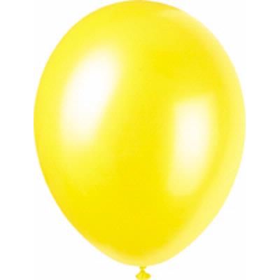  12 Inch Cajun Yellow Pearlised Balloons (pack quantity 8) 