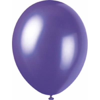  12 Inch Electric Purple Pearlised Balloons (pack quantity 8) 
