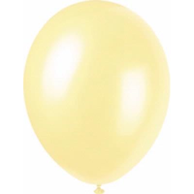  12 Inch Ivory Pearlised Balloons (pack quantity 8) 
